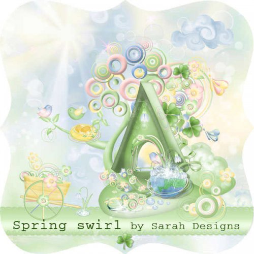 Скрап-набор Spring swirl