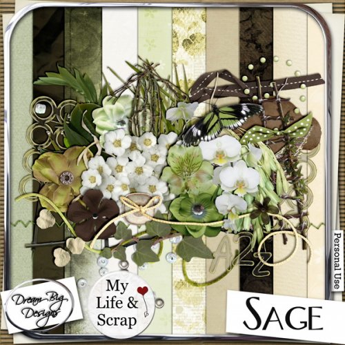 Скрап-набор Sage