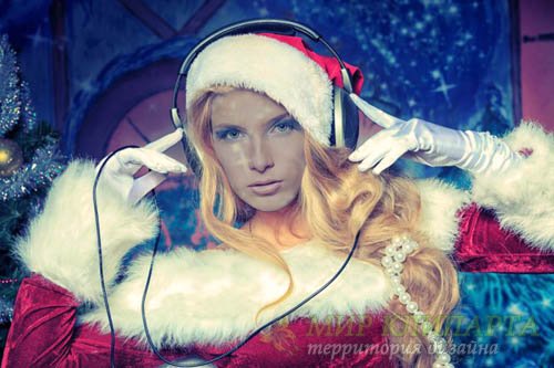  Шаблон женский - Снегурка - новогодний DJ 