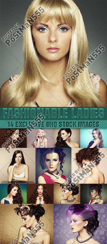 Модные красавицы, красивые причёски | Fashion beauty, beautiful hairstyles 2, стоковый клипарт