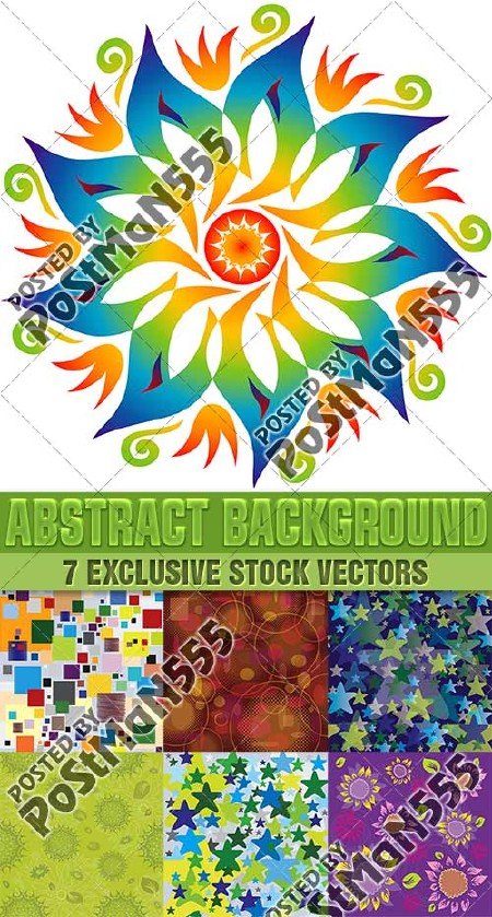Цветные в абстрактном стиле фоны | Colored in abstract style backgrounds 8, вектор