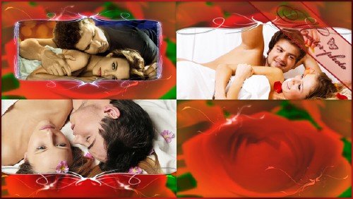 Футажей набор романтический - Алые розы
