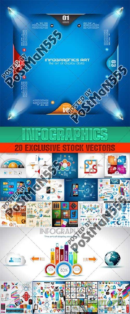 Дизайн шаблонов для бинеса, инфографика | Design templates for enterprises, infographics 11, вектор