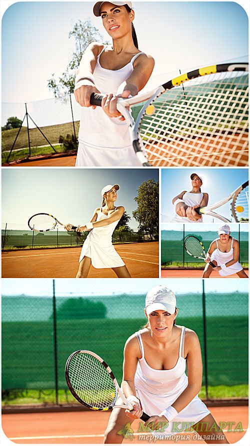 Теннис, девушка теннисистка, спорт - сток фото