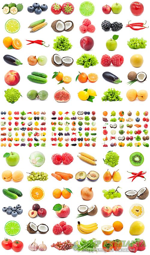 Фрукты, овощи, ягоды - сток фото