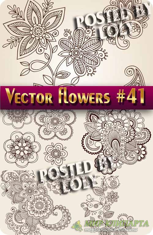 Цветы в векторе #41 - Векторный клипарт