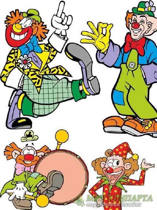 Цирковые клоуны: подборка вектора