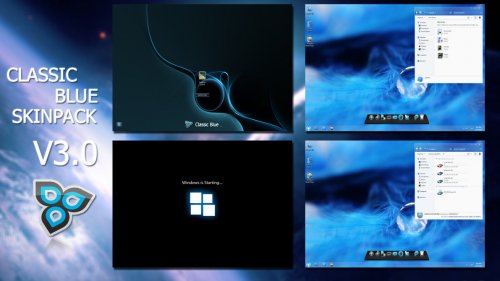 Classic Blue SkinPack V3.0 - Тема для Windows 7