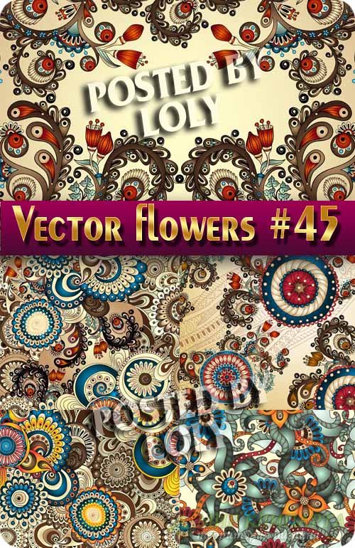 Цветы в векторе #45 - Векторный клипарт