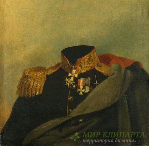  Шаблон psd мужской - Полководец 19 века 