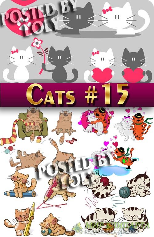 Чудесные котята #15 - Векторный клипарт