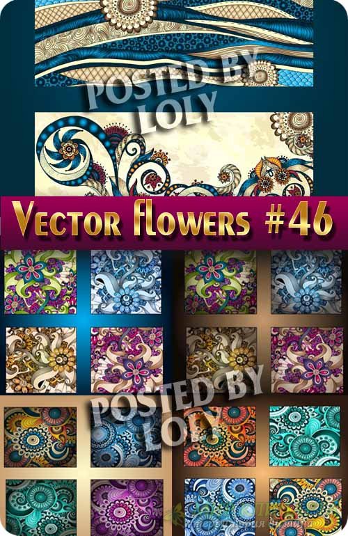 Цветы в векторе #46 - Векторный клипарт