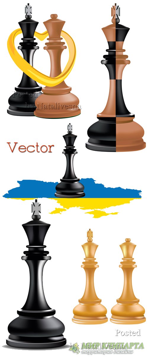Шахматные фигуры в Векторе 