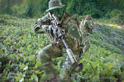  Шаблон для фотомонтажа - Солдат с оружием 