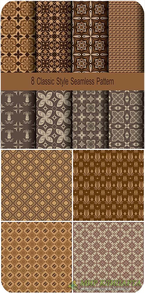 Векторные классические текстуры коричневых тонов / Vector classic texture brown tones