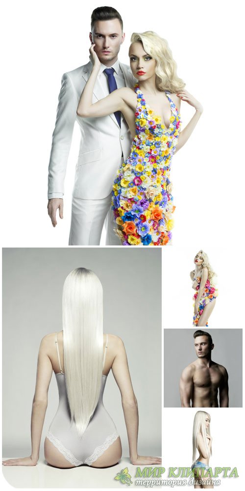 Модные люди, мужчина и женщина / Fashionable people, man and woman - Stock Photo
