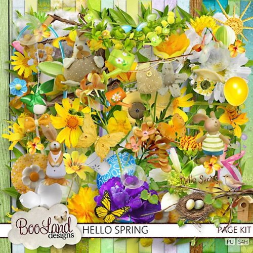 Скрап-набор Hello Spring