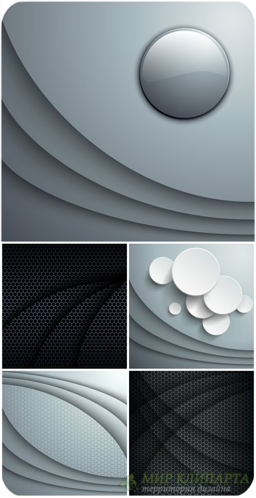 Черные и серые абстрактные фоны в векторе / Black and gray abstract background vector