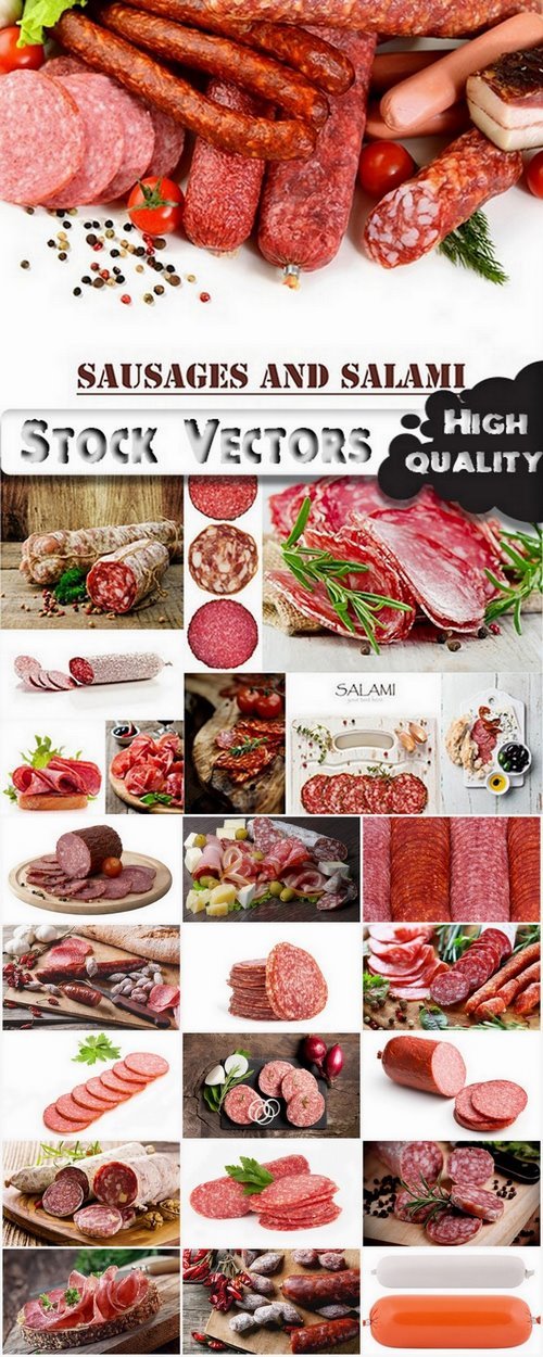 Salami and Sausages stock images - 25 HQ Jpg