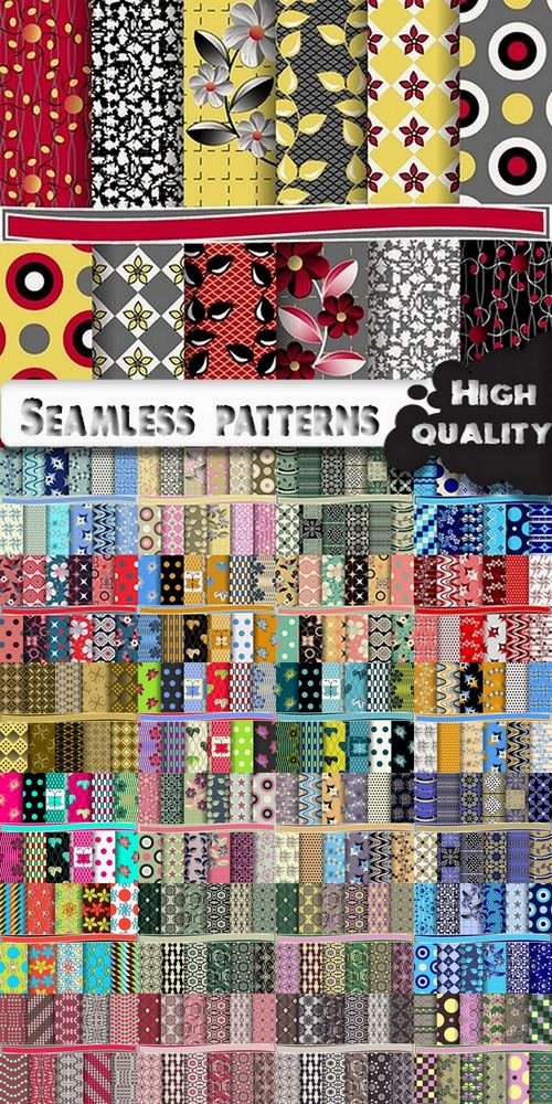 Abstract  Seamless patterns in vector set from stock #10 - 25 Eps