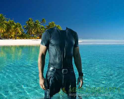  Шаблон для Photoshop - Райский остров 