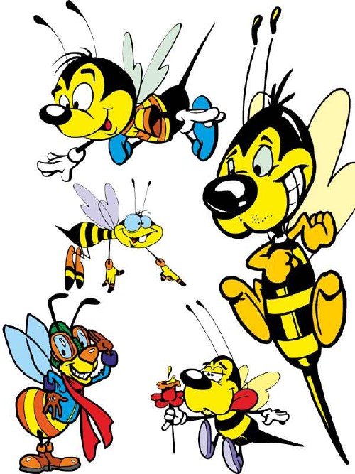 Насекомые: Пчела (подборка векторных отрисовок)
