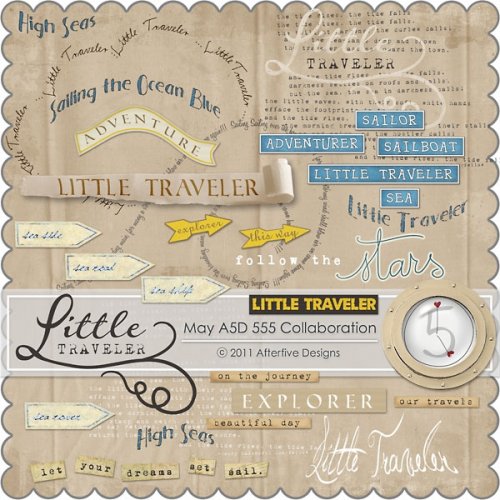 Скрап-набор Little traveler