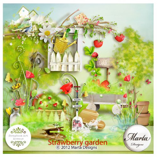 Скрап-набор Strawberry garden