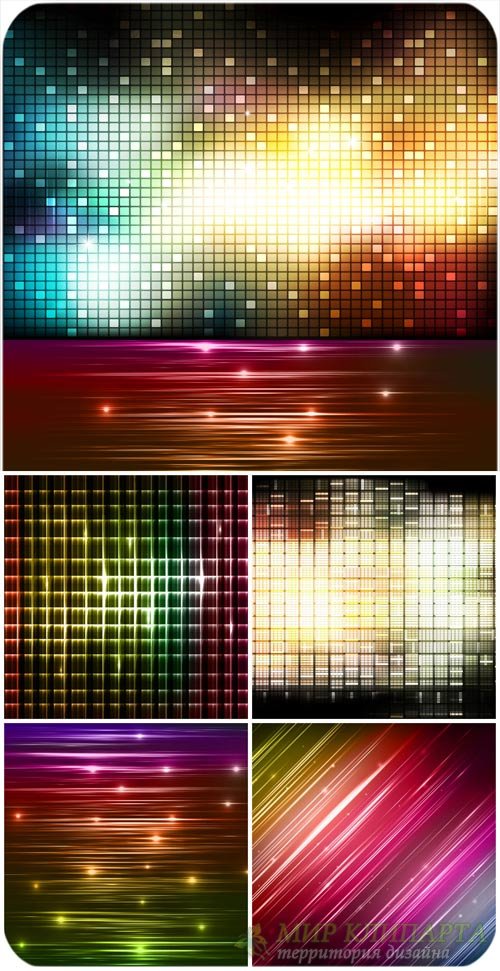 Векторные сверкающие фоны, абстракция / Vector glittering background, abstract