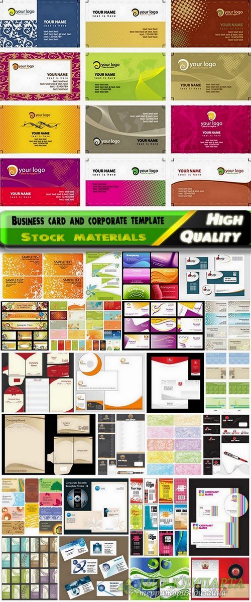 Business card and corporate template design - 25 Eps