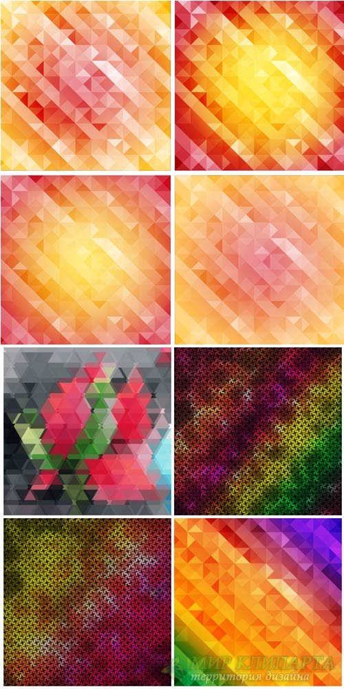Абстрактные разноцветные фоны в векторе / Abstract colorful backgrounds vector