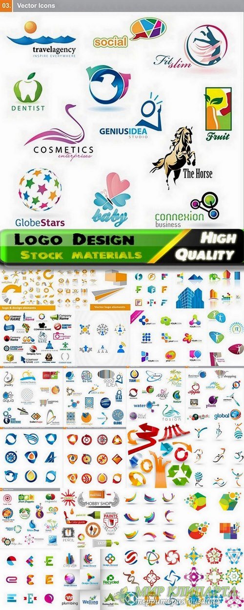 Logo Design in vector Set from stock #28 -  25 Eps