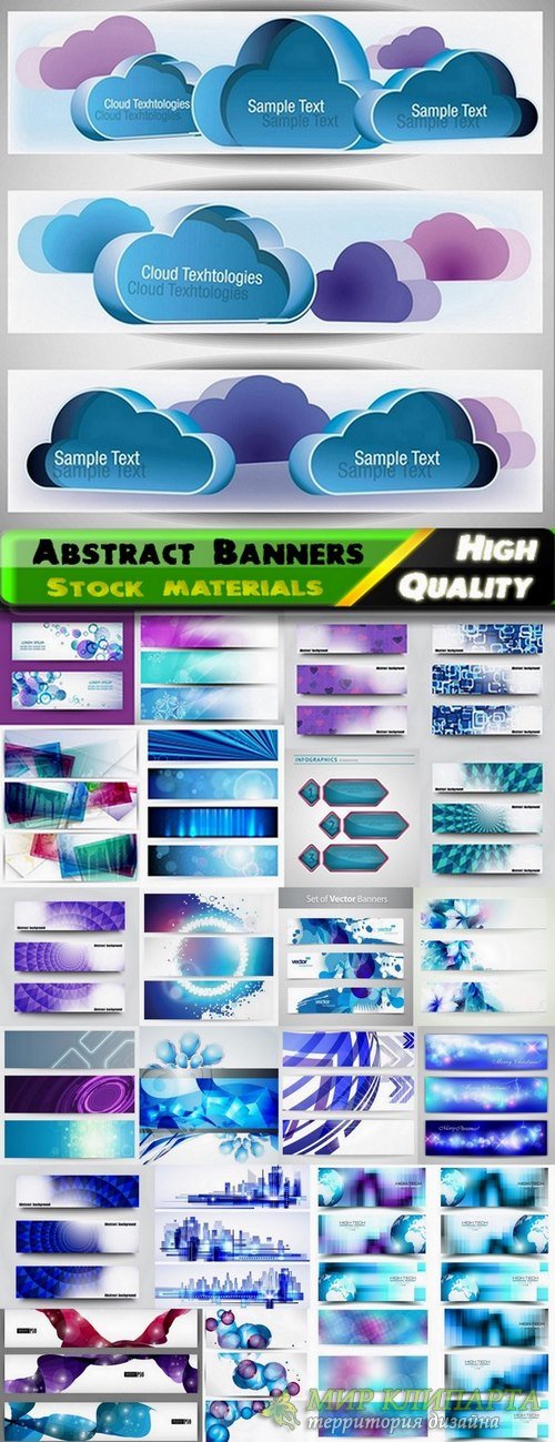 Abstract Banners in vector set from stock #8 - 25 Eps