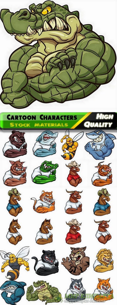 Cartoon Characters in vector from stock - 25 Eps