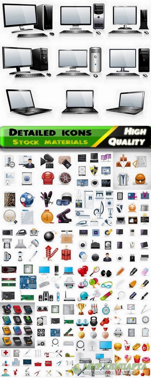 Detailed icons in vector set from stock #12 - 25 Eps