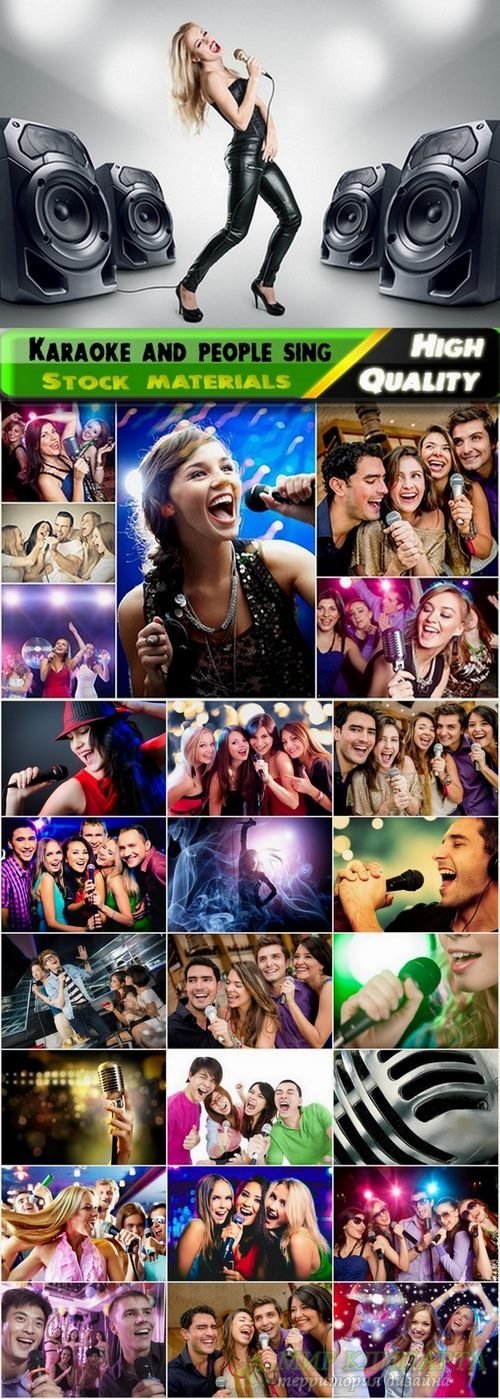 Karaoke and people sing at the party Stock images - 25 HQ Jpg