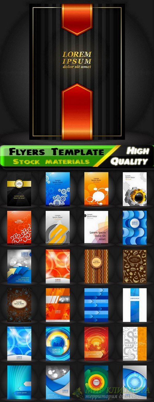 Flyers Template design Collection in vector from stock #30 - 25 Eps