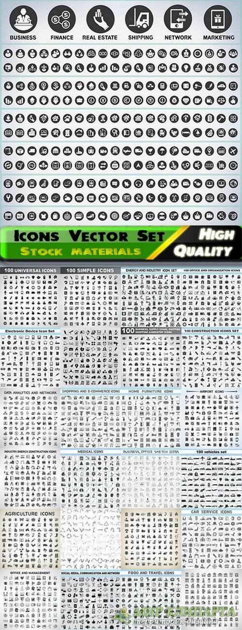 Icons in vector Set from stock #26 - 25 Eps