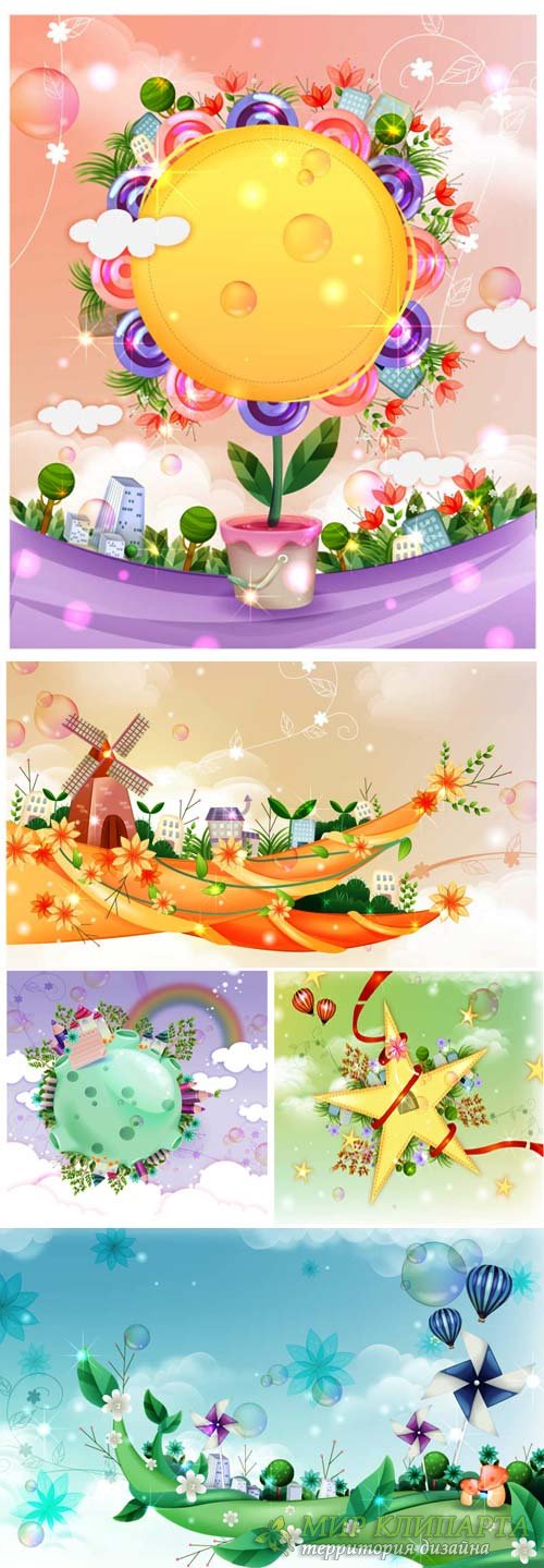 Fairy world in vector