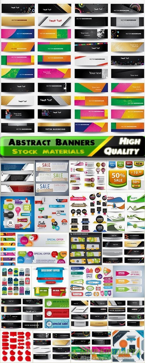 Abstract Banners in vector set from stock #10 - 25 Eps