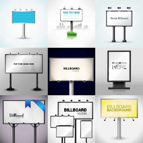 Рекламные афиши и билборды в векторном формате