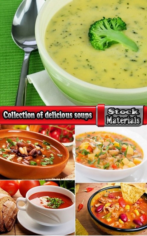 Collection of delicious soups 5 UHQ Jpeg