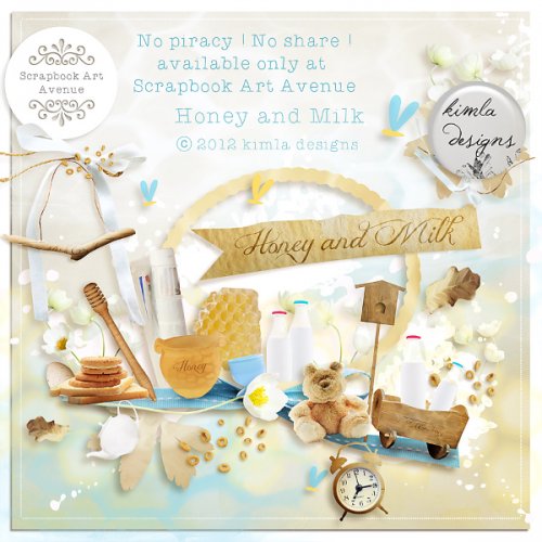 Скрап-набор Honey and milk