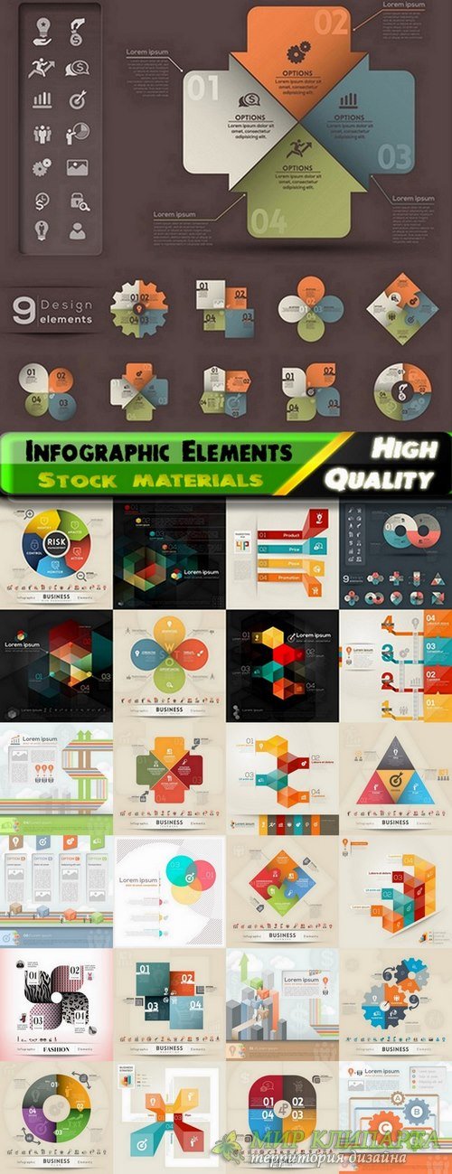 Infographic Design Elements in vector set from stock #84 - 25 Eps