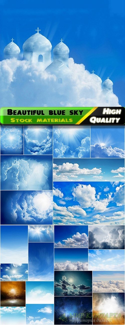 Beautiful blue sky and clouds Stock images - 25 HQ Jpg