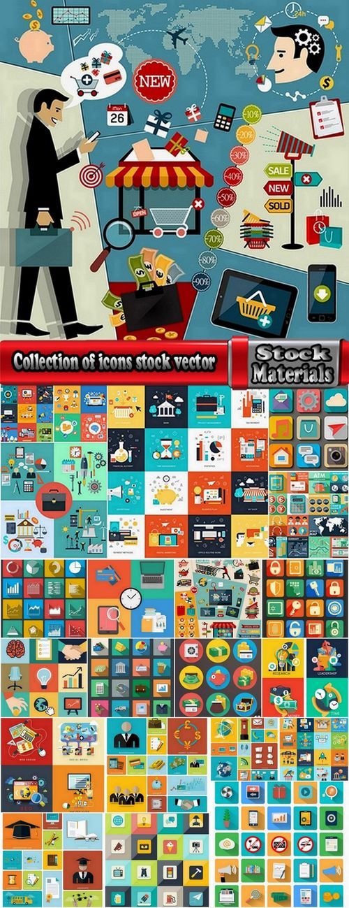 Collection of icons stock vector 22 Eps
