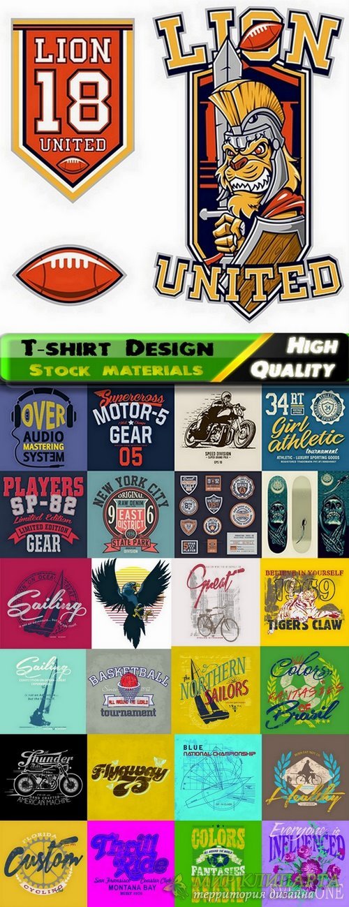 T-shirt Design elements in vector from stock #39 - 25 Eps