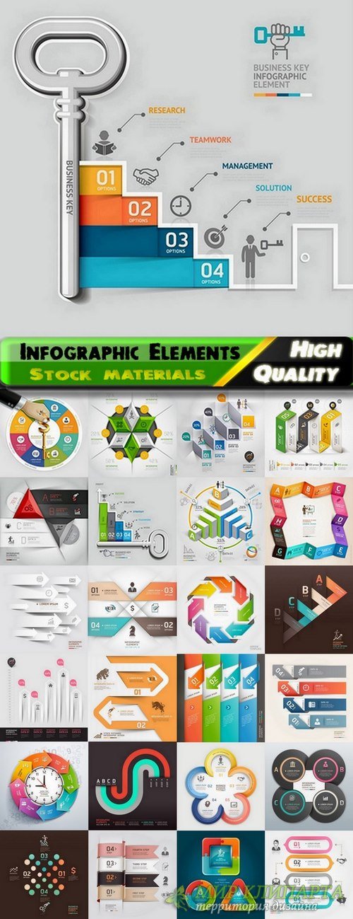 Infographic Design Elements in vector set from stock #85 - 25 Eps
