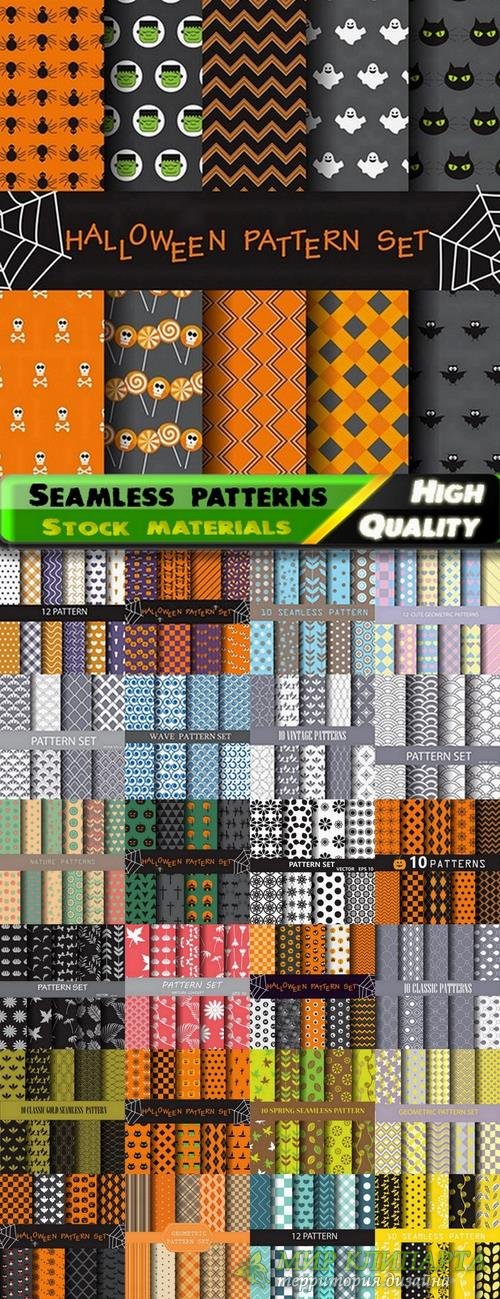 Abstract  Seamless patterns in vector set from stock #17 - 25 Eps