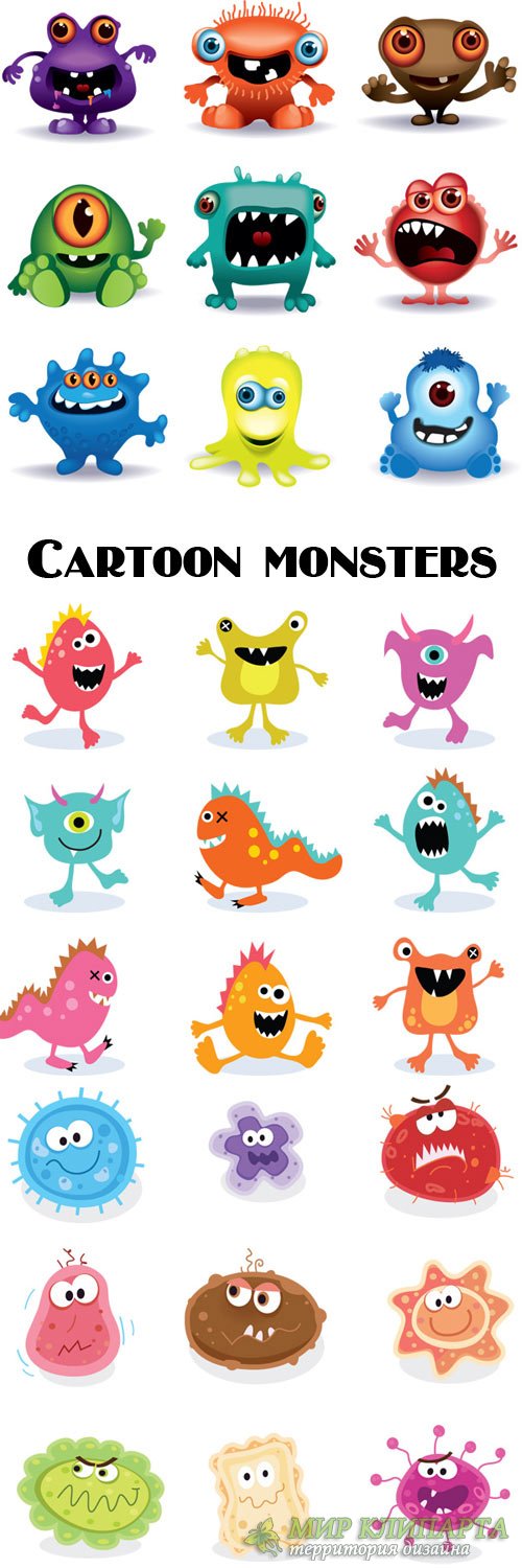 Vector Cartoon monsters